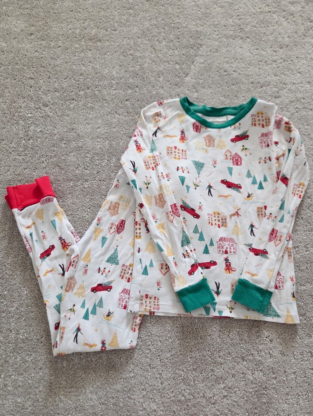 Lauren Conrad Kids Christmas Pajama Set Long Sleeve Pants Size 8